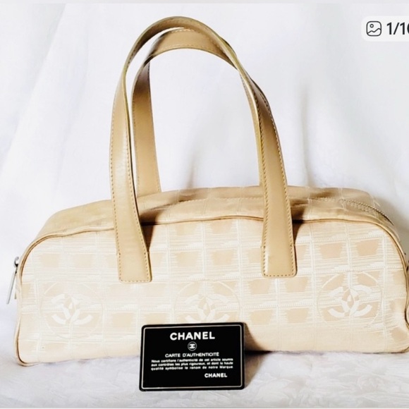 CHANEL Handbags - Chanel Vintage Travel Line Nylon Bowling Bag Authentic